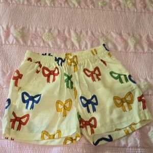 Mini Rodini Multicolor Bow Print High Waist Shorts